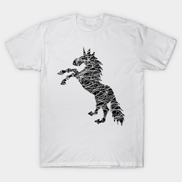 White Lines Unicorn T-Shirt by Thatssounicorny